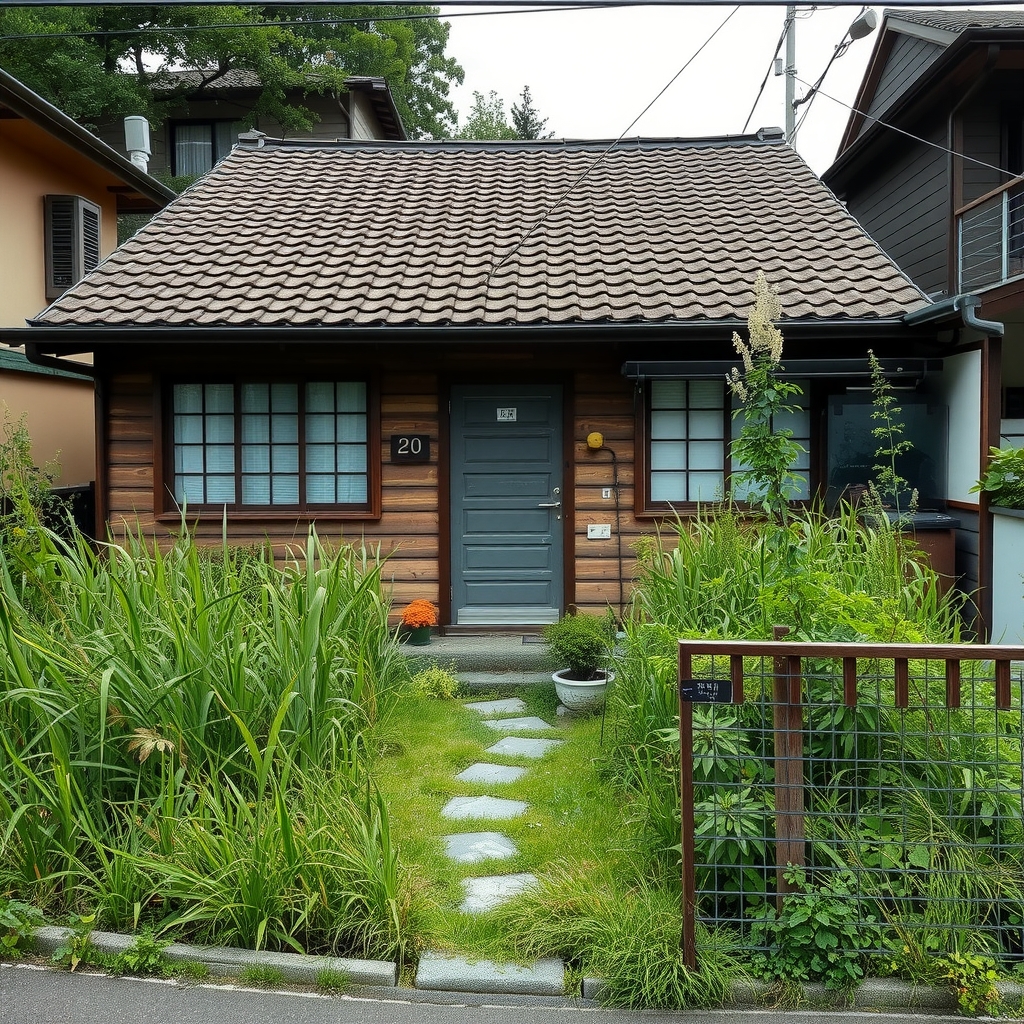 福岡県N市・施工前 草木繁茂